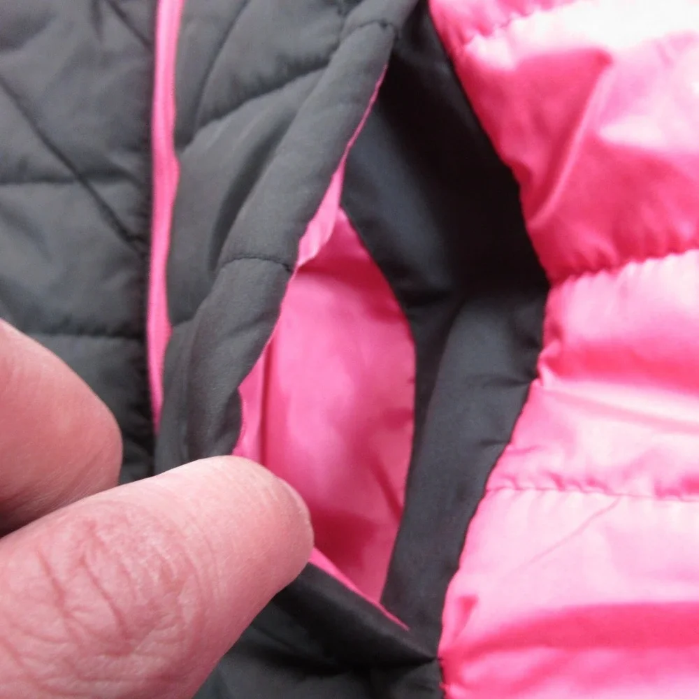 Roebuck & Co Jacket Youth Medium 10/12 Pink Colorblock Full Zip Insulated Winter